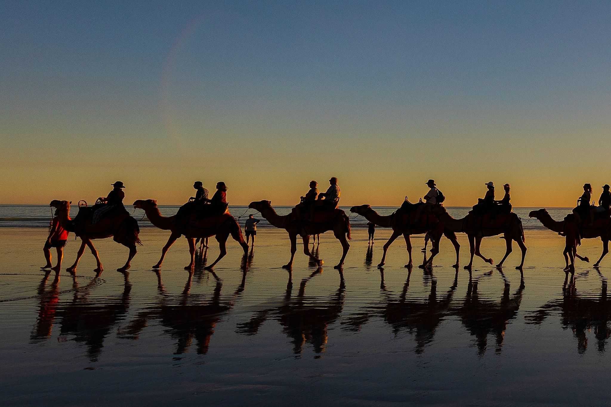 Camel riding on Cable Beach Broome Western Australia