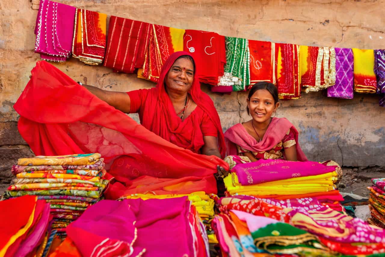 Women stallholders at Rajasthan market