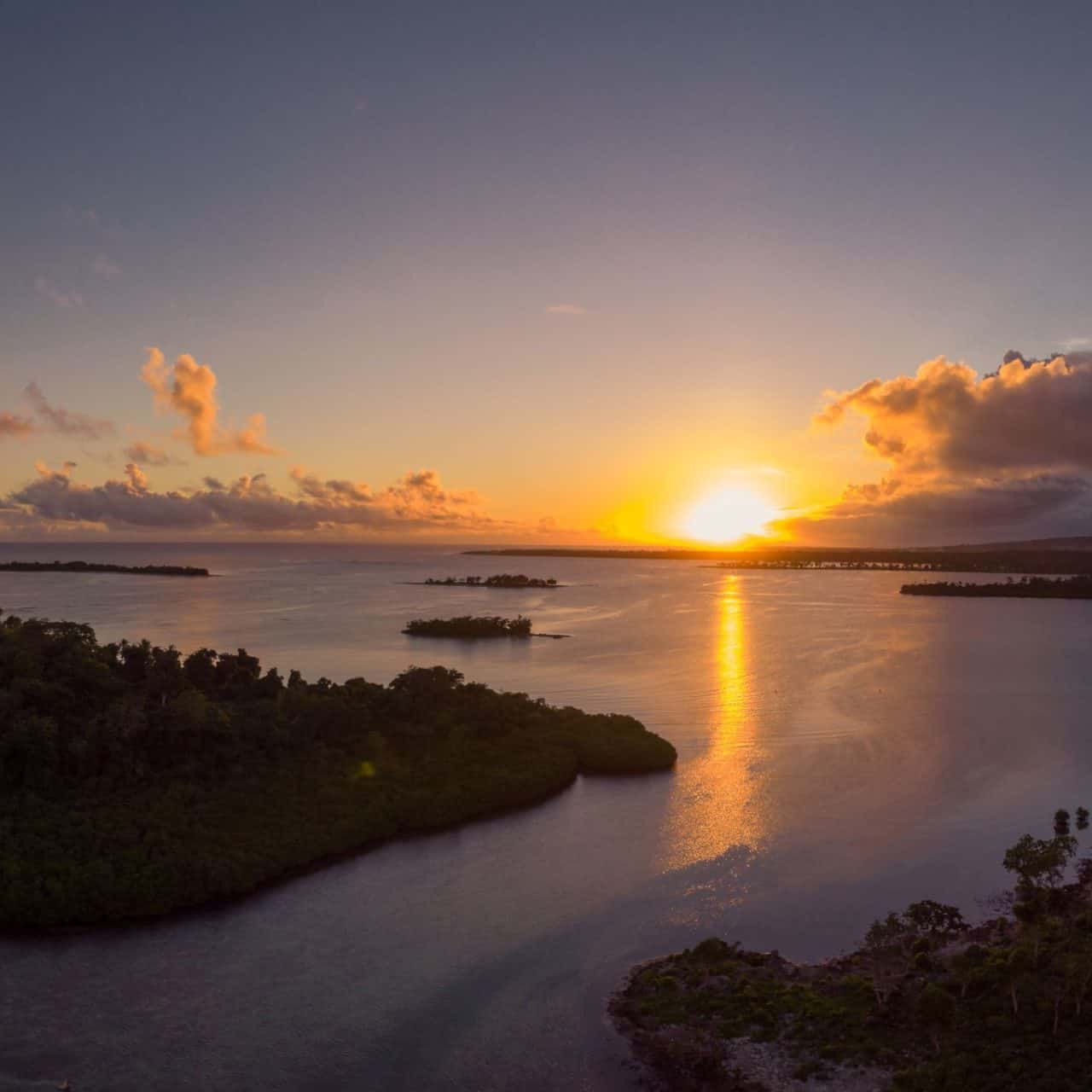 Sunset over Efate Island Vanuatu