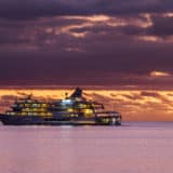 Captain Cook Cruises Fiji at sunset