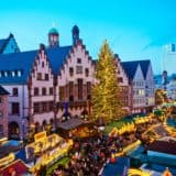 Christmas decorations in Frankfurt Germany