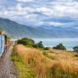Coastal Pacific train in New Zealand
