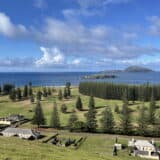 Norfolk Island views of Nepean Island and Phillip Island