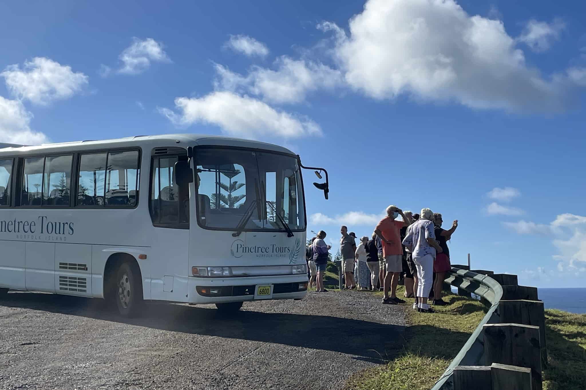 Tour group on Norfolk Island