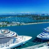 MSC Divina and Carnival Glory ships in Miami harbour