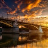 Danube River bridge in Budapest Hungary