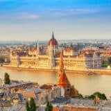 Budapest city skyline with Danube River