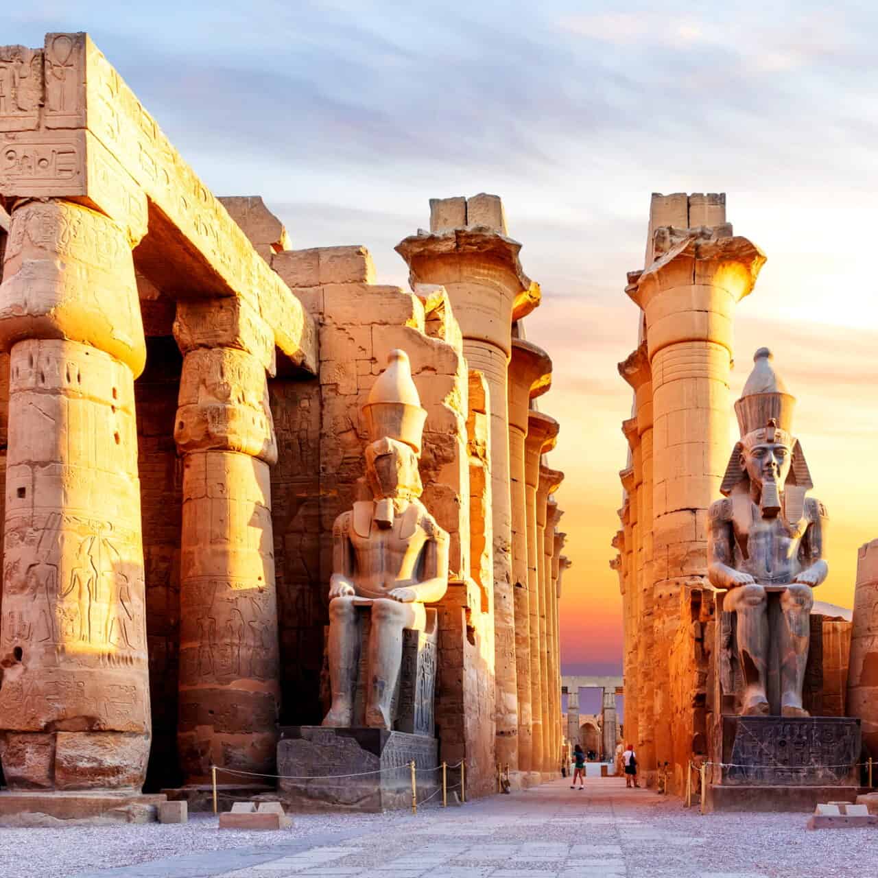 First pylon view of Luxor Temple in Egypt