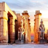 First pylon view of Luxor Temple in Egypt