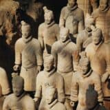 Group of terracotta warriors in Xi'an China