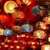 Turkish lanterns in Grand Bazaar Istanbul Turkiye