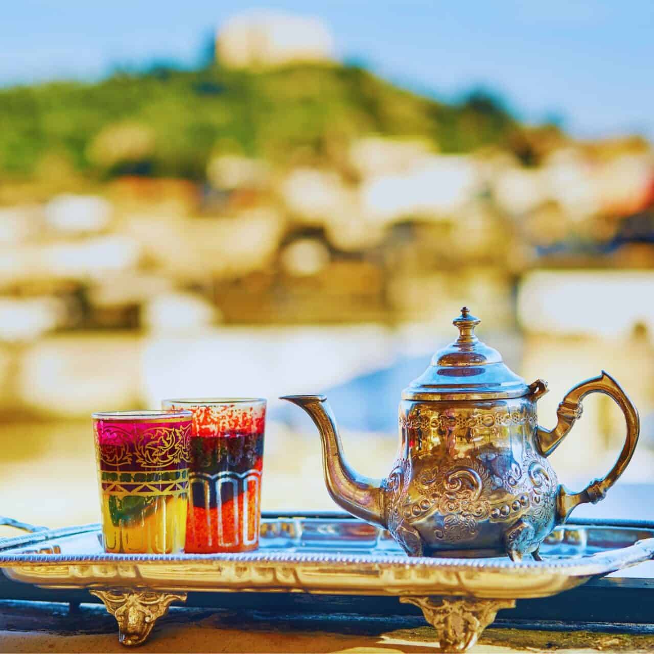Enjoy mint tea in Morocco